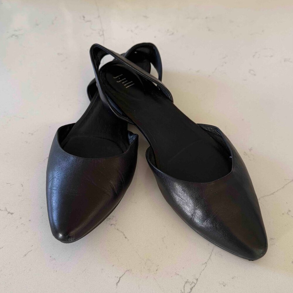 J Jill Black Slingback Shoes 7.5